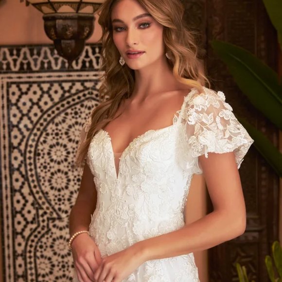 Azazie Vivienne Floral Wedding Dress - Picture 5 of 7